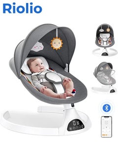 Riolio Electric Baby Rocker with 5 Speeds – Multi-Functional Baby Rocking Chair with Music, Bluetooth & Remote – Comfortable Infant Seat for Soothing  - Image 1