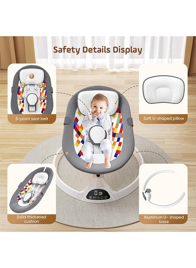 Riolio - Electric Baby Rocker with 5 Speeds – Multi-Functional Baby Rocking Chair with Music, Bluetooth & Remote – Comfortable Infant Seat for Soothing - Image 1