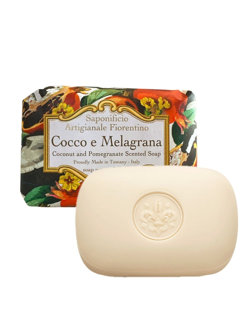 SAPONIFICIO ARTIGIANALE FIORENTINO Coconut and Pomegranate Soap (200g)