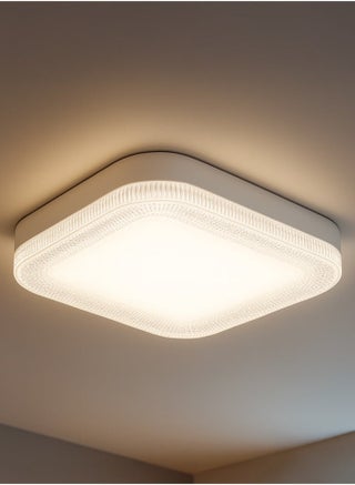LED Small Panel Light 36W, 23CM, 3-Color Changing, Square Shape – Crystal Flush Mount Fixture 3200LM – Modern Ceiling Lamp for Living Room, Bedroom, Hallway - view 3