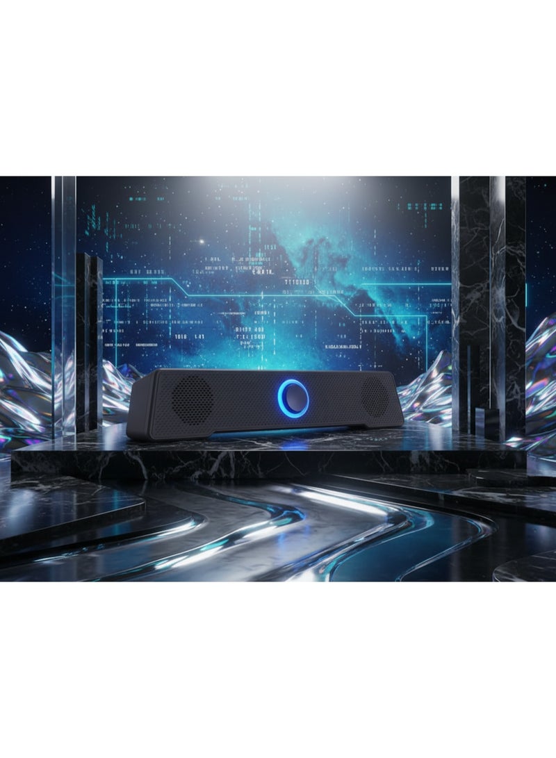 جيرتك سبيكر Jertech S7-01 صوت ستيريو 3D نقي بقدرة 6 واط وموصل 3.5مم – متوافق مع جميع الأجهزة- لون اسود - Image 4