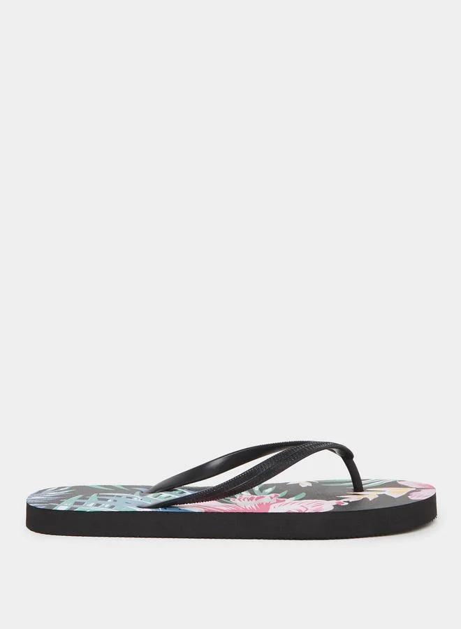 Styli Styli Tropical Print Flip Flops