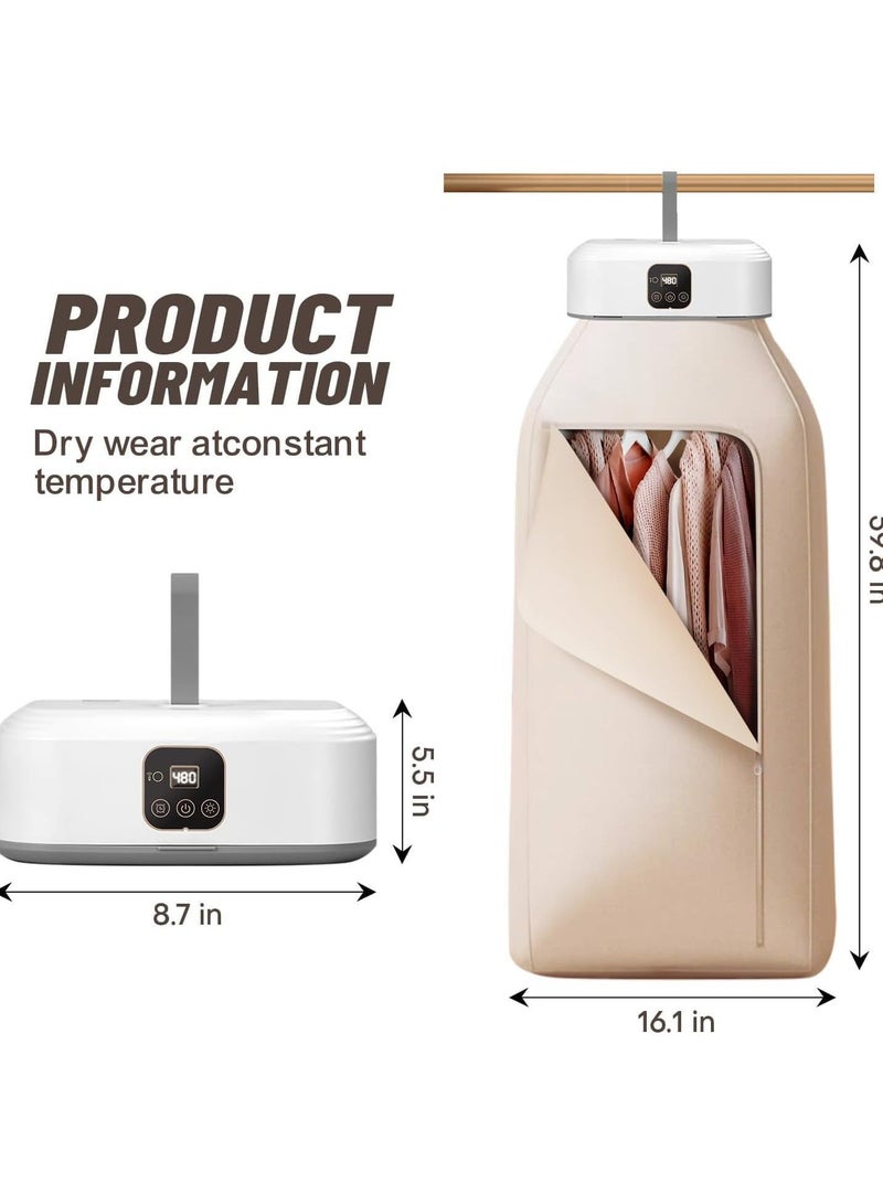 Denx Portable Clothes Dryer – Foldable & Stretchable Electric Laundry Dryer with Large Capacity Drying Bag, Adjustable Timer, and Safe Heat Technology – Compact & Energy Efficient for Home, Dorm, or Travel - Image 4