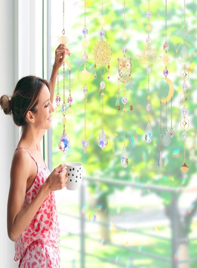 HYBEADS مجموعة HYBEADS من 16 قطعة من زينة النوافذ الكريستالية الملونة، زينة معلقة داخلية للنوافذ والمنازل والحدائق والأسقف وحفلات الكريسماس وحفلات الزفاف والديكورات الداخلية والخارجية، مع موشور قوس قزح - Image 3