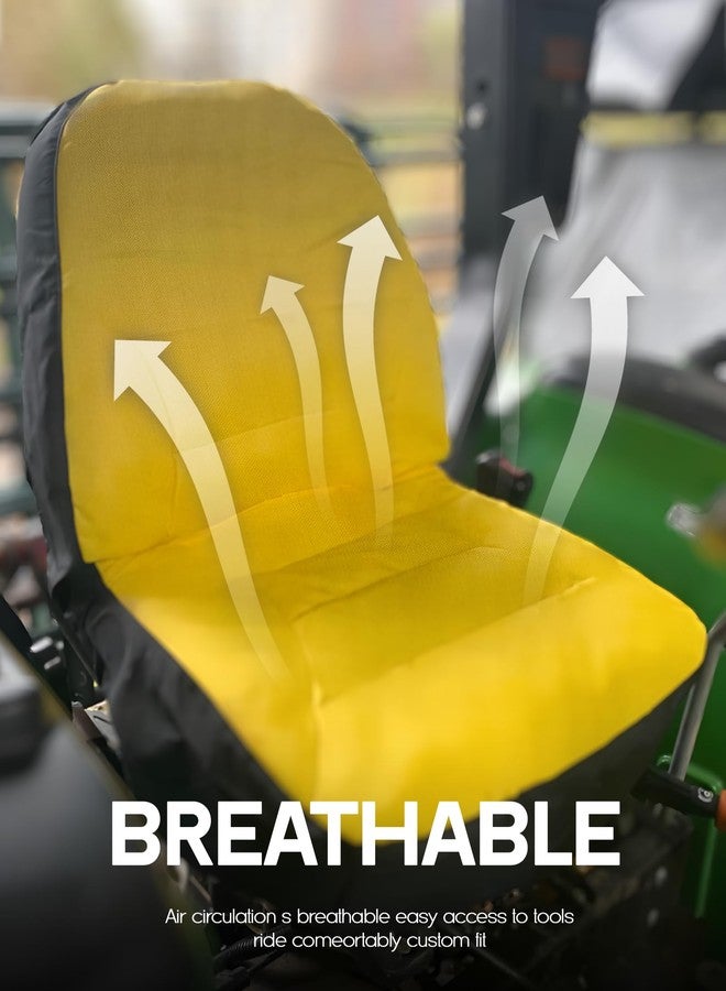 Rogierra LP95233 Upgrade Large Seat Cover Cushioned for John Deere Compact Utility Tractor Seat Back, Up to 18'' High, Compatible with 3E Series, 3R Series, 4M Series,1023E Tractor, Oxford 300D Fabric - Image 3