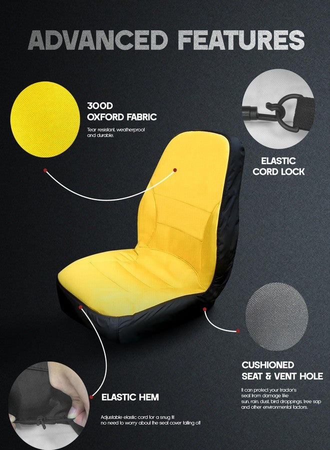 Rogierra LP95233 Upgrade Large Seat Cover Cushioned for John Deere Compact Utility Tractor Seat Back, Up to 18'' High, Compatible with 3E Series, 3R Series, 4M Series,1023E Tractor, Oxford 300D Fabric - Image 4