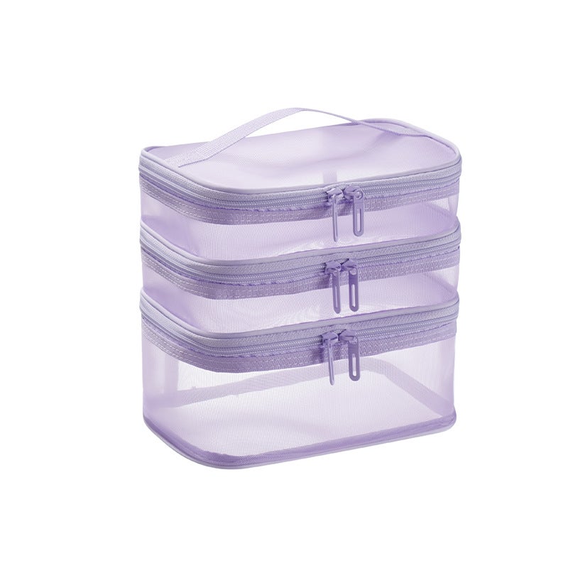Multifunctional Simple Toiletry Bag Portable Large Capacity Cosmetic Bag Palace Style Cosmetic Storage Bag Small Printable Logo - Image 1
