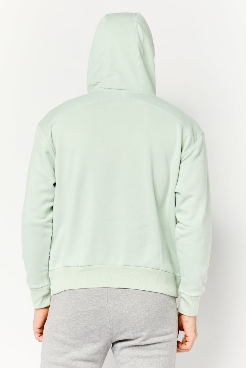 Adidas Men Sportswear Fit Long Sleeves Outdoor Hoodie, Mint Green - Image 4