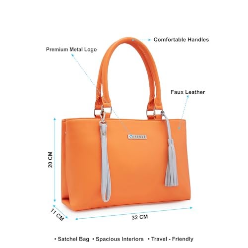Caprese Shally Women's Satchel (Orange) - Image 3
