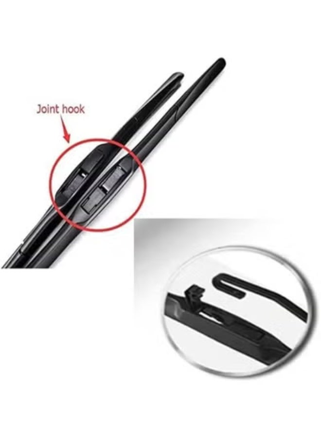 1-Piece Car Windshield Bone Wiper Blade- Black - Image 3