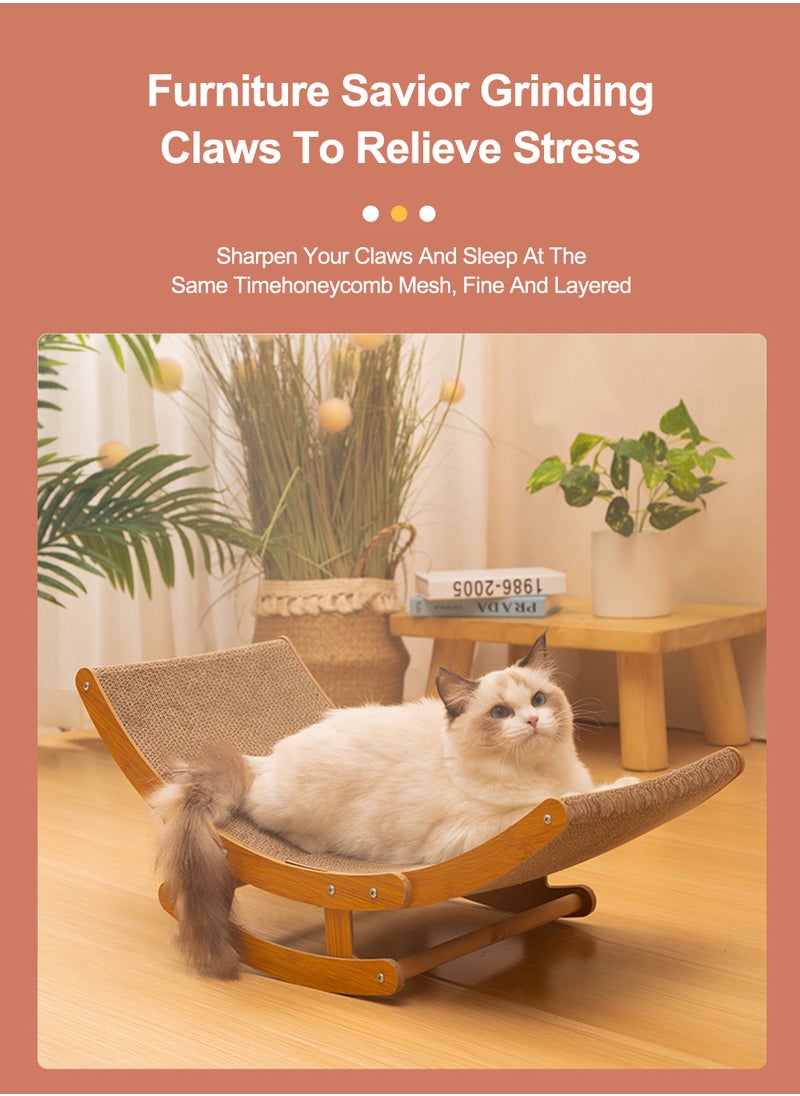 Kidle - Cat Chair Bed Cat Scratcher Lounge Chair Cat Scratcher Mat Cat Scratching Board Sofa Cat Claw Grinding Board Kitten Scratch Pad Indoor Cats Scratcher Toys - Image 1