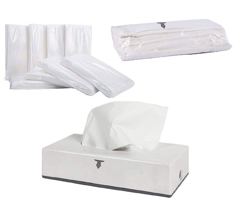 TARGET HYGIENE Facial Tissue Box Holder Refill Facial Tissue box Refill Facial Cotton Tissue Face Towel | Tissue Refill | Pack of 10-1000 Tissue Pisces (Only Tissue Refill) - Image 1