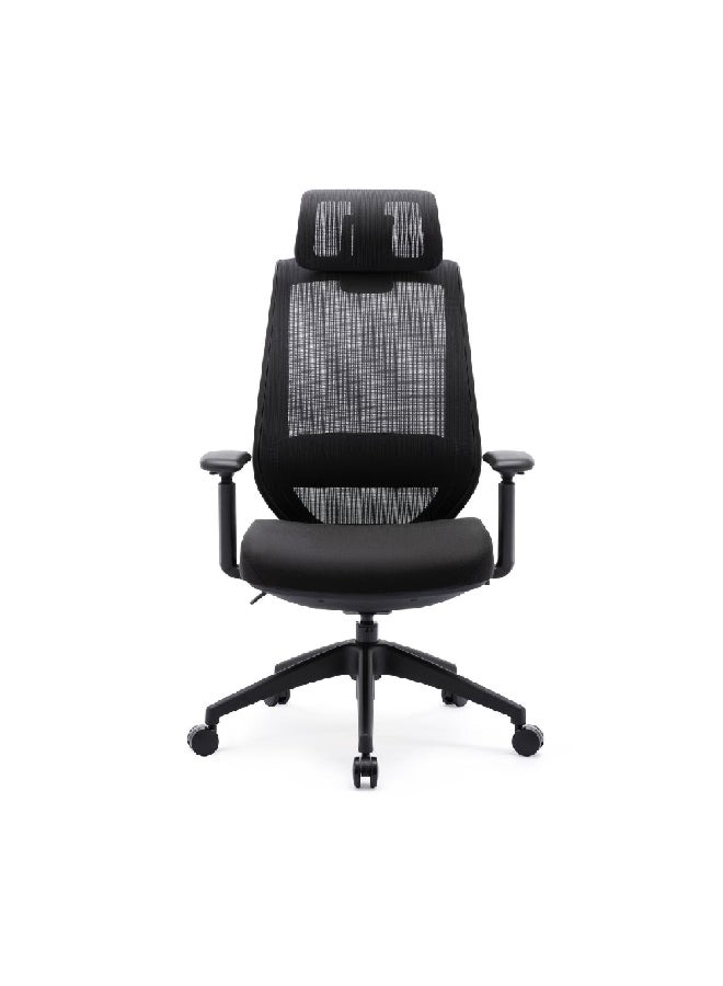 High Back Ergonomic Mesh Office Chair with Wheels Black 77 x 42 x 66 cm MC-1139E