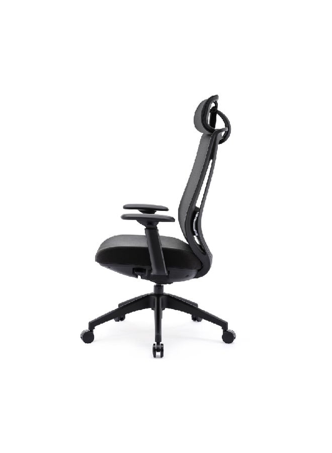High Back Ergonomic Mesh Office Chair with Wheels Black 77 x 42 x 66 cm MC-1139E