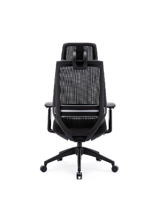 High Back Ergonomic Mesh Office Chair with Wheels Black 77 x 42 x 66 cm MC-1139E