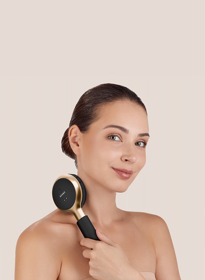 جيسكي فرشاة جيسكي سونيك  لكامل الجسم | جهاز تنظيف ذكي للجسم بـ  وظائف مع فرشاة سيليكون وعلاج الضوء الأحمر لمكافحة الشيخوخة - يقلل التجاعيد، ينعم ويخفف حب الشباب في الظهر - رمادي - Image 3