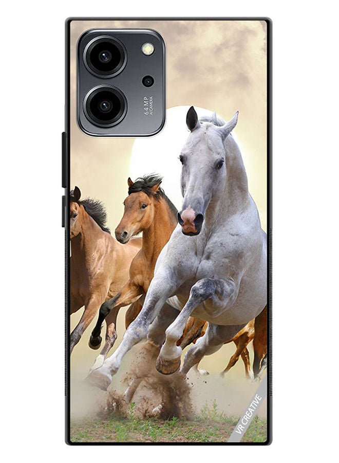 VR CREATIVE Protective Case Cover For Honor 80 SE Running Horses Design Multicolour - Image 1