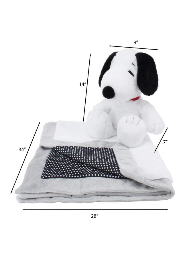 أنيمال أدفينتشور ®| Peanuts®| مجموعة Snoopy Cuddle Bundle™| مجموعة 2 في 1 من القطيفة مقاس 10 بوصات وبطانية مقاس 28 × 34 بوصة  - Image 2