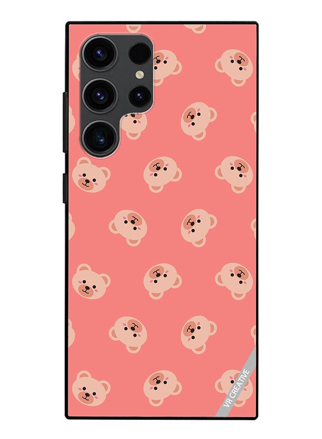 VR CREATIVE Protective Case Cover For Samsung Galaxy S24 Ultra Cute Flat Bears Design Multicolour - Image 1