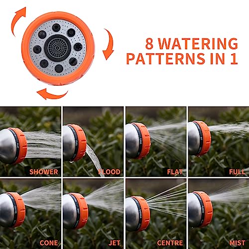 Hongmai Garden Hose Nozzle8 Patterns Hose Sprayer High PressureHeavy Duty Dog WashMetal Water Hose Nozzle with Soap DispenserCar Wash Foam Gun With Pets Things - Image 3