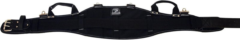 Gatorback Pro-Comfort Back Support Belt Black w/White Stitching. 1250 Duratek Nylon Belt, Molded Air Channel Padding, Carrying Handles, Suspender Loops. (Medium 32-36 Inch Waist) - Image 4