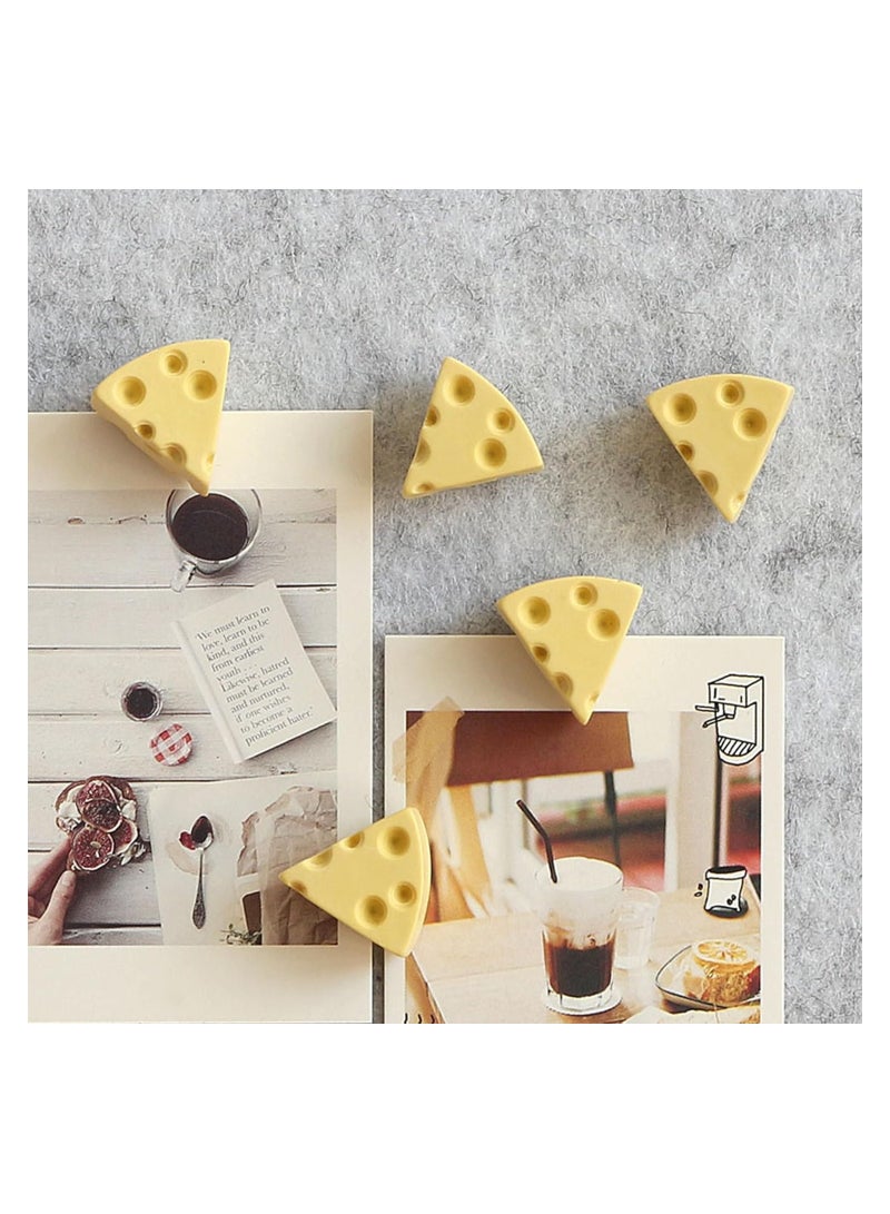 SOLARAE 24Pcs Push Pins Decorative Cheese Thumbtacks Cute Cheese Thumb Tacks Multi-Functional Pushpins Tool Office Accessories for Photo Wall Feature Wall Whiteboard Cork Board Map Bulletin Board - Image 3