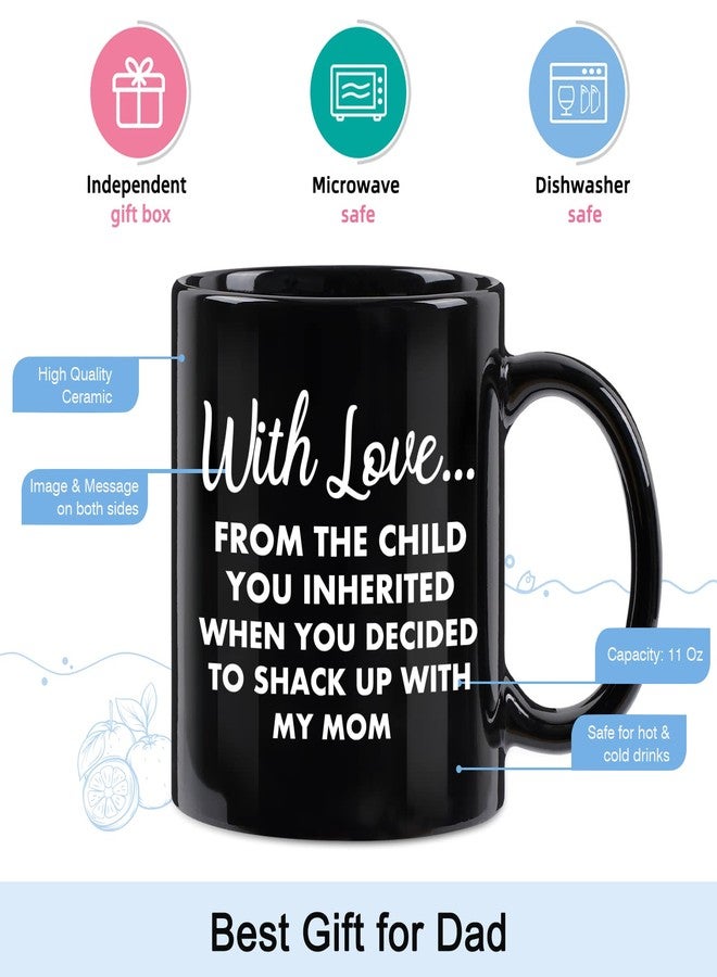 Cabtnca Step Dad Fathers Day Gift, Funny Coffee Mug 11Oz With Keychain, Fathers Day Birthday Gifts for Step Dad from Daughter, From The Child You Inherited - Image 5