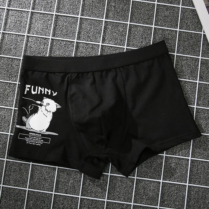 Factory wholesale mens underwear comfortable cotton boxer breathable cartoon boys boxer crocodile pants a generation of hair 1 Mini Black