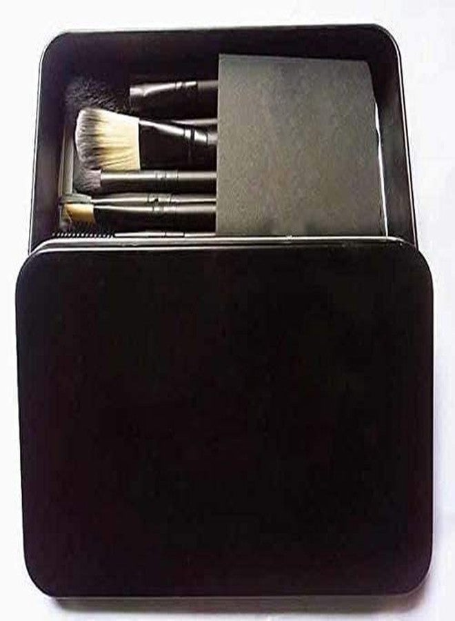 Plenteous فرش مكياج وفيرة مع حقيبة لأساس الظل العيني الحواجب كحل أحمر خدود مسحوق خافي العيوب كونتور فرش مكياج احترافية / أدوات تجميل قابلة للغسل (أسود) - 12 قطعة - Image 3