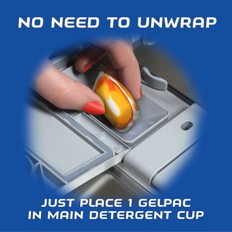 Finish Gelpacs Dishwasher Detergent, Orange Scent, 32 Count - Image 3