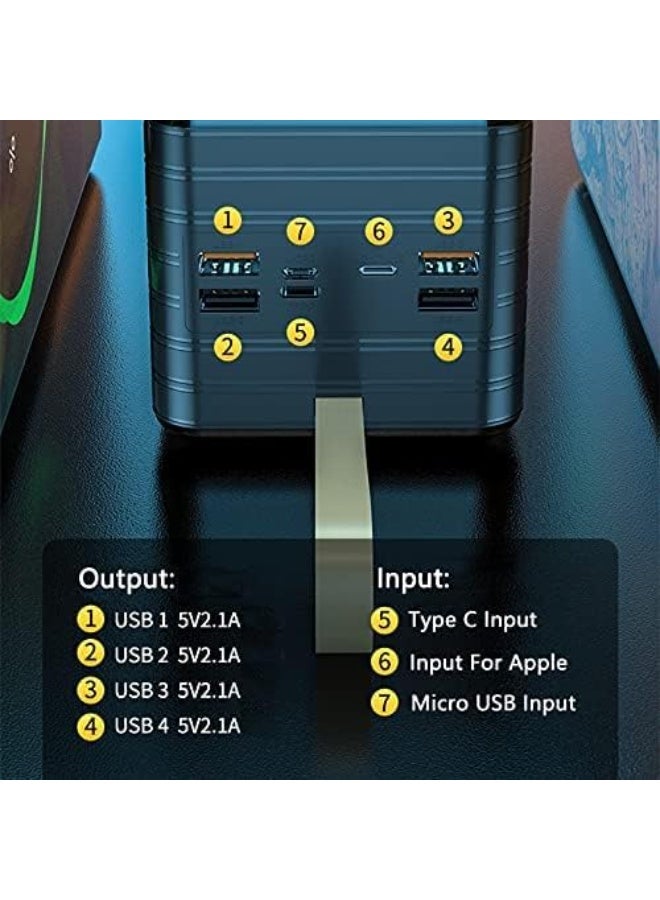 50000mAh Portable Power Bank | High-Capacity External Battery with 4 USB Ports & 2.1A Output - Image 5