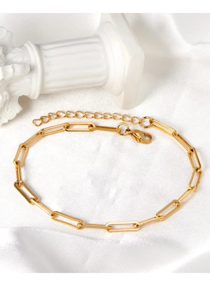 Luxuria 18K Gold Plated Stainless Steel Adjustable Waterproof Anklet Summer Beach Jewelry for Women Teens Fashion Polo Bracelets - Image 4