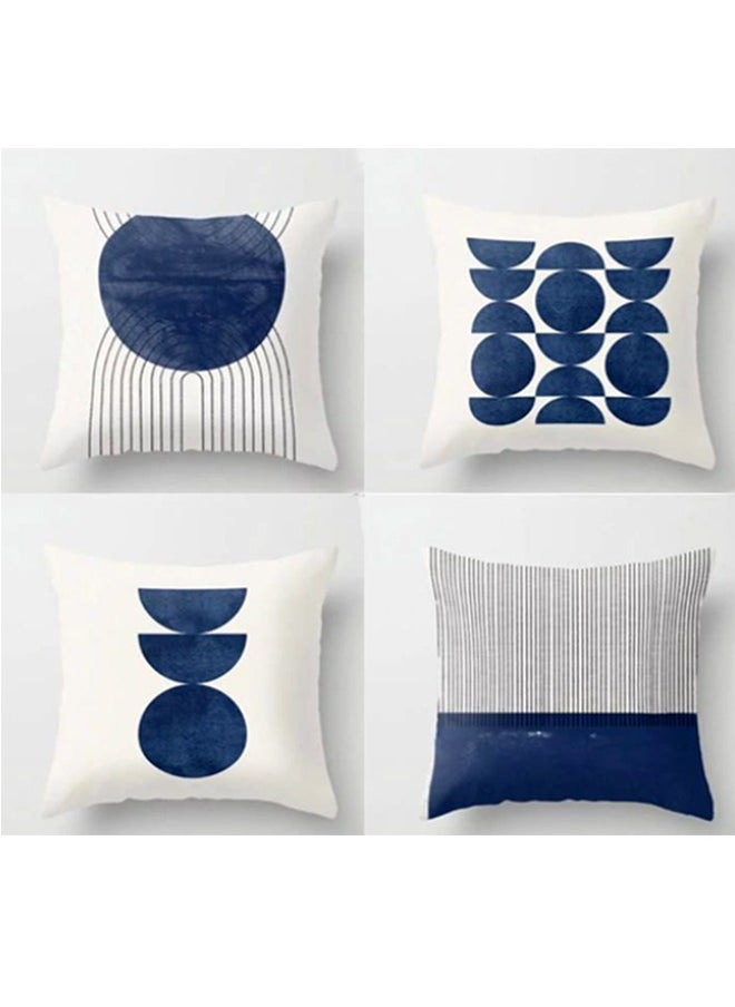 snooze Cushion cover set 4pcs, 40*40 cm, Blue ocean design  - Image 1