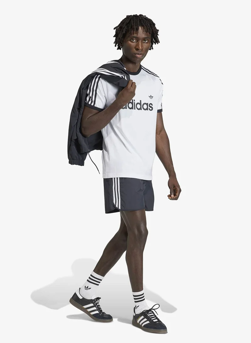 Adidas Originals WHITE 3-Stripes Slim Ringer T-Shirt for Men | Best Price UAE