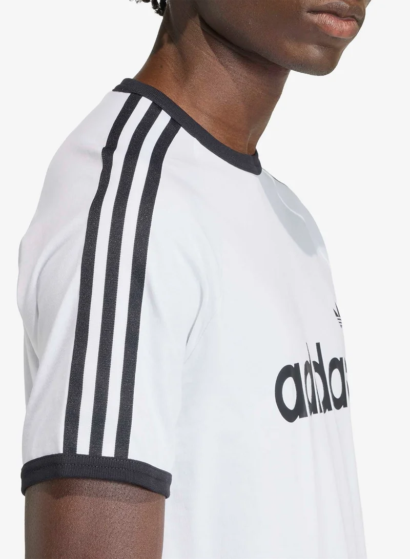 Adidas Originals WHITE 3-Stripes Slim Ringer T-Shirt for Men | Best Price UAE
