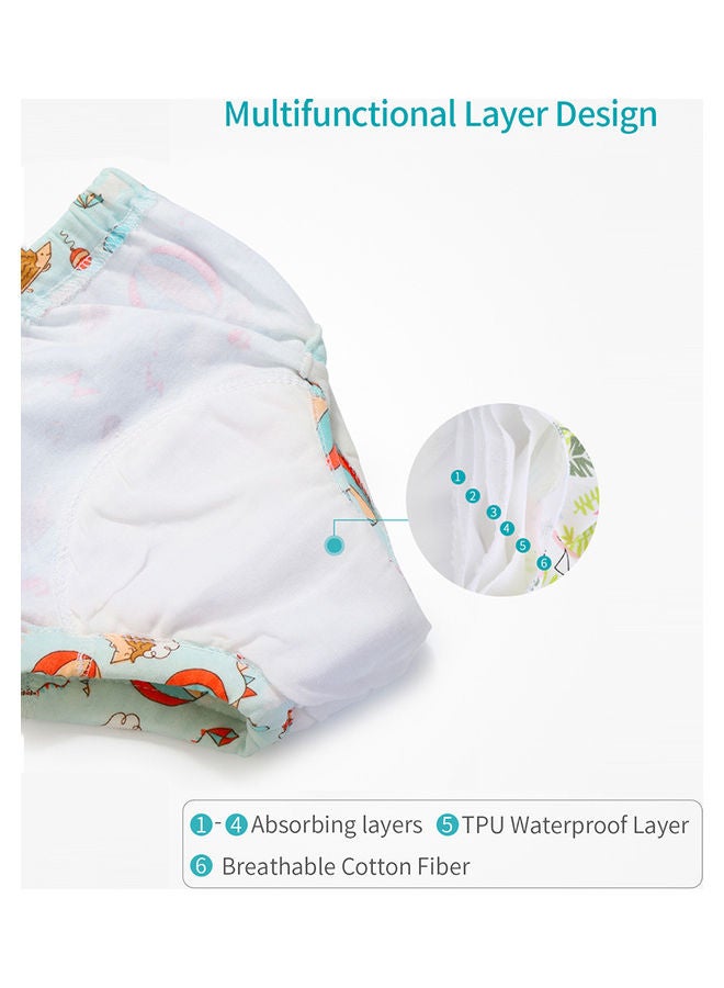 Loquat Pack Of 2 Printed 4 Layers Insular Training Pants - Image 3