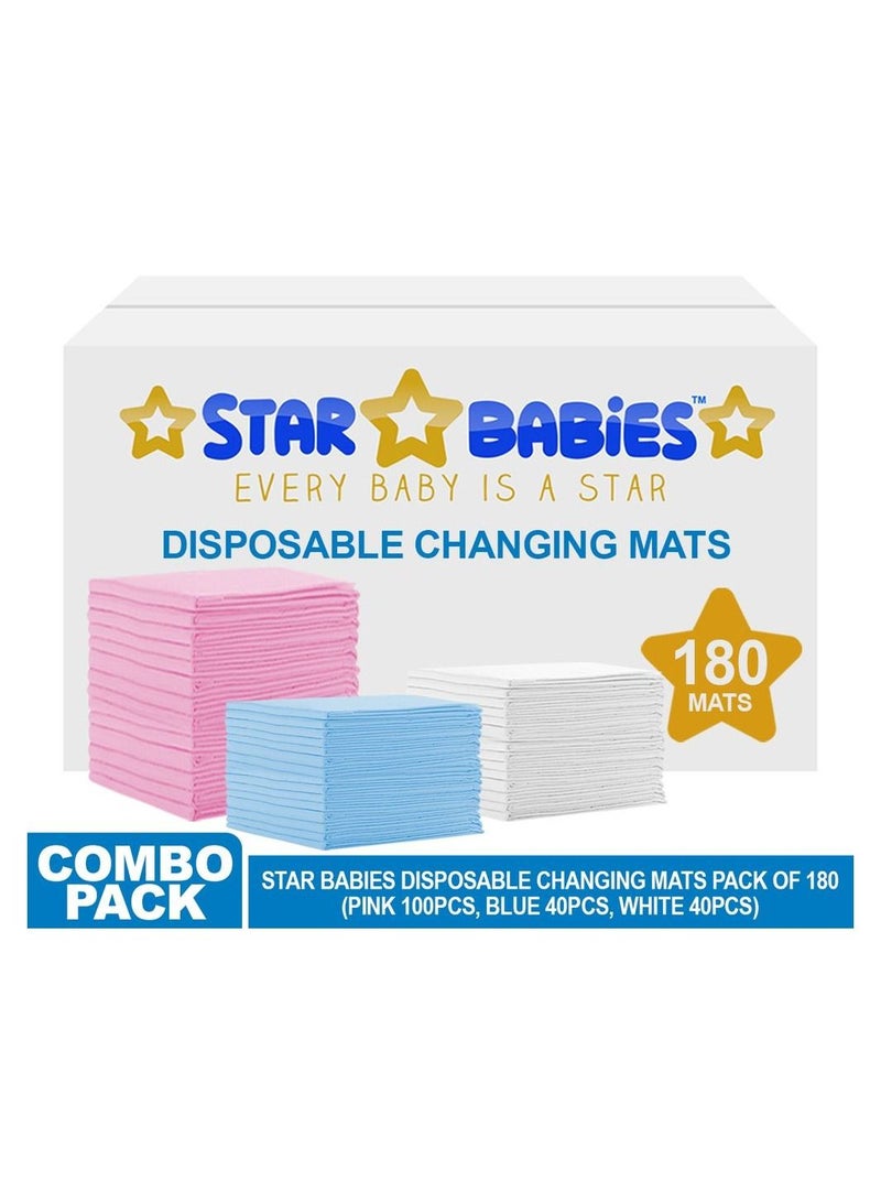 ستار بيبيز - حصائر تغيير ملابس يمكن التخلص منها (45x60 سم) كبيرة ، عبوة من 180 - متنوعة - Image 2