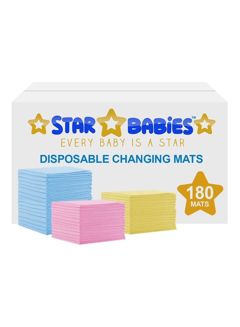 ستار بيبيز - حصائر تغيير ملابس يمكن التخلص منها (45x60 سم) كبيرة ، عبوة من 180 - متنوعة - Image 3