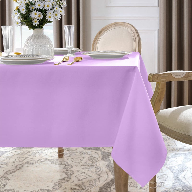Softalker Rectangle Tablecloth  Waterproof & Stain Resistant Table Cloths Wrinkle Free Fabric Washable 210GSM Polyester Table Cover for Spring/Party/Outdoor - 60 x 84 inch Lavender - Image 3