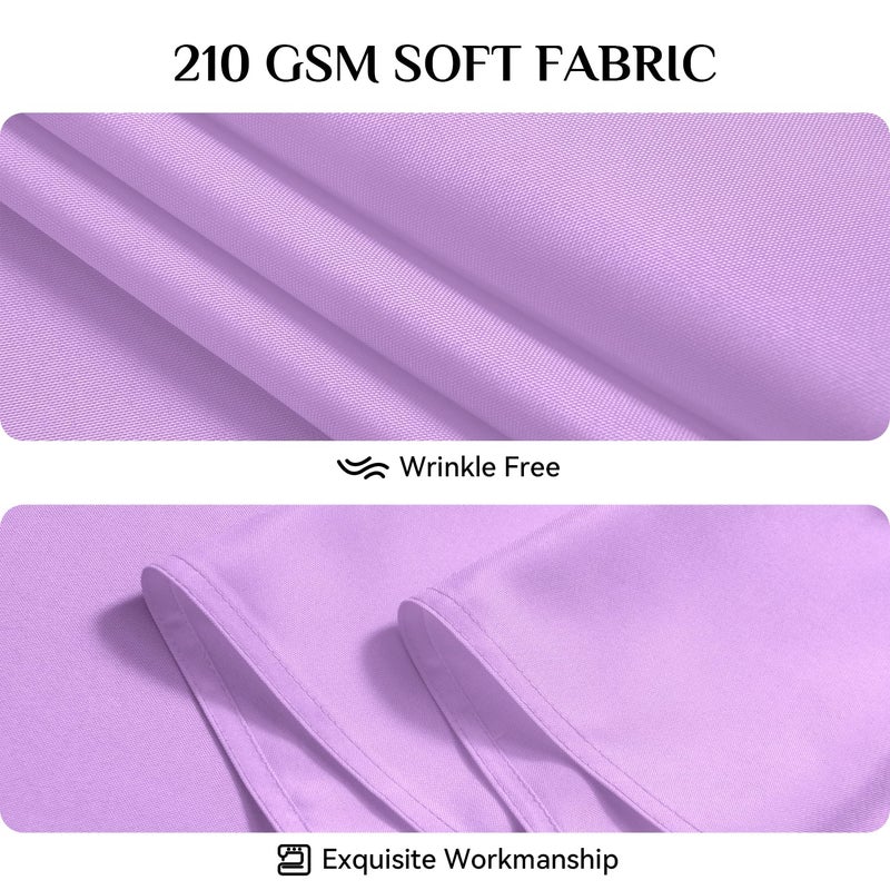 Softalker Rectangle Tablecloth  Waterproof & Stain Resistant Table Cloths Wrinkle Free Fabric Washable 210GSM Polyester Table Cover for Spring/Party/Outdoor - 60 x 84 inch Lavender - Image 5