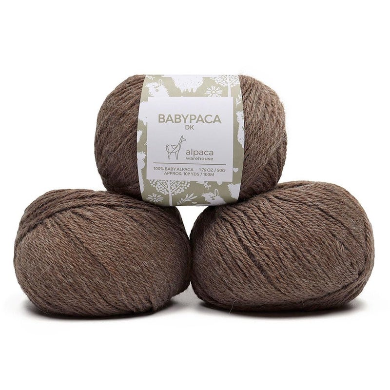 Alpaca Warehouse 100 Baby Alpaca Yarn Wool Set of 3 Skeins 150 Grams DK Weight Made in Peru Heavenly Soft and Perfect for Knitting and Crocheting Sand DK - Image 2