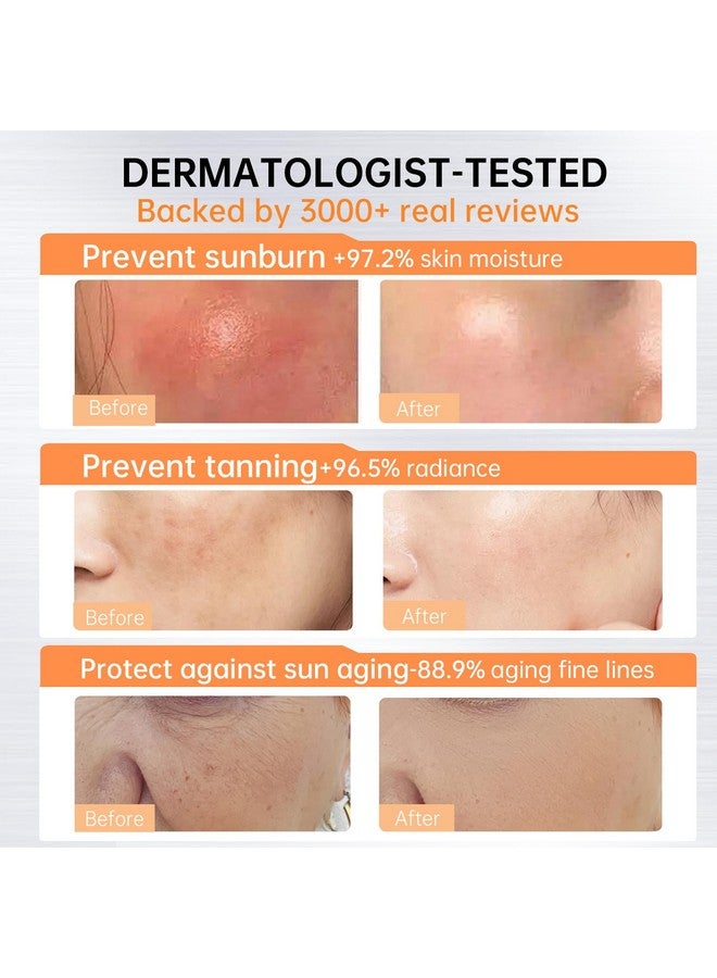 فجه واقي شمس VGO للوجه بعامل حماية من الشمس 50+، واقي شمس معدني مع أكسيد الزنك، حماية واسعة الطيف، لا يترك علامات بيضاء، خالٍ من الزيوت وغير كوميدوغينيك، مناسب لجميع أنواع البشرة ودرجاتها، حجم مناسب للسفر 1.76 أونصة سائلة - Image 3