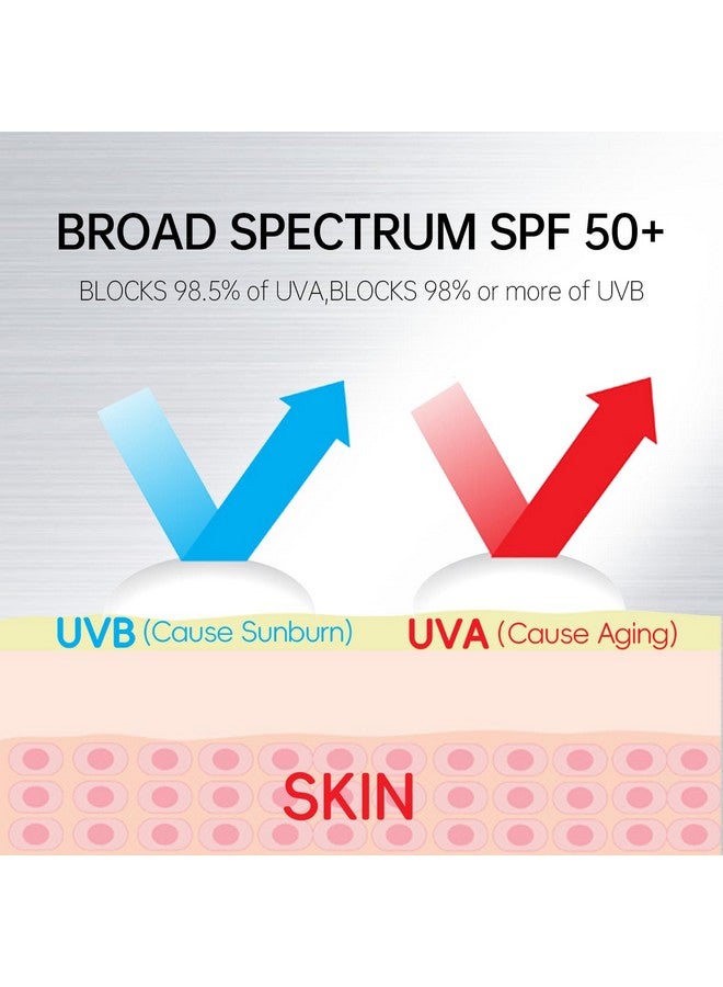 فجه واقي شمس VGO للوجه بعامل حماية من الشمس 50+، واقي شمس معدني مع أكسيد الزنك، حماية واسعة الطيف، لا يترك علامات بيضاء، خالٍ من الزيوت وغير كوميدوغينيك، مناسب لجميع أنواع البشرة ودرجاتها، حجم مناسب للسفر 1.76 أونصة سائلة - Image 2