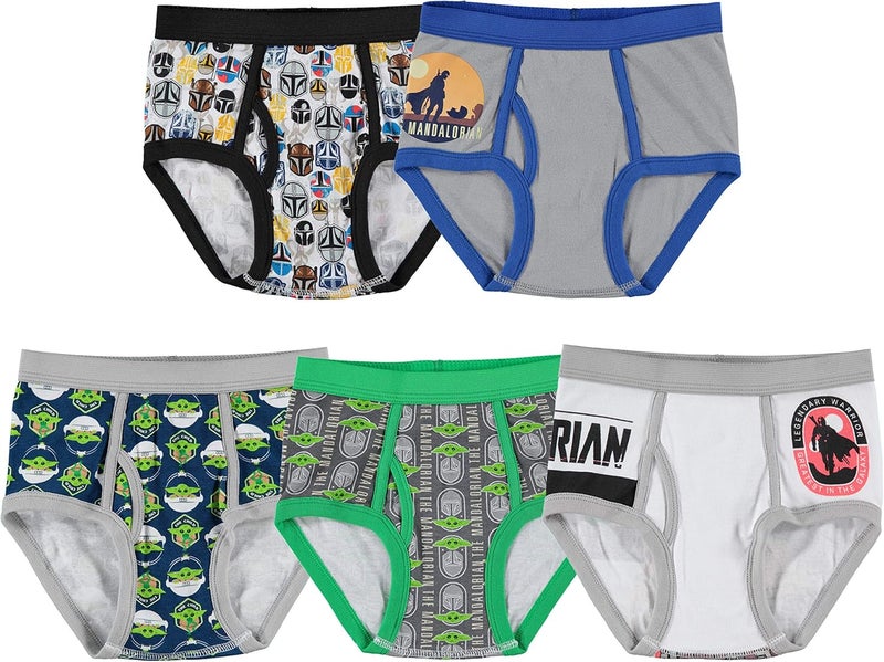 Starwars boys Baby Yoda Mandalorian Underwear Multipacks Available in Sizes 2/3t, 4t, 4, 6, 8, 10 and 12 - Image 1