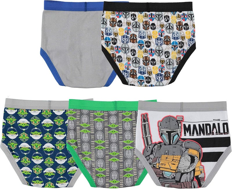 Starwars boys Baby Yoda Mandalorian Underwear Multipacks Available in Sizes 2/3t, 4t, 4, 6, 8, 10 and 12 - Image 2