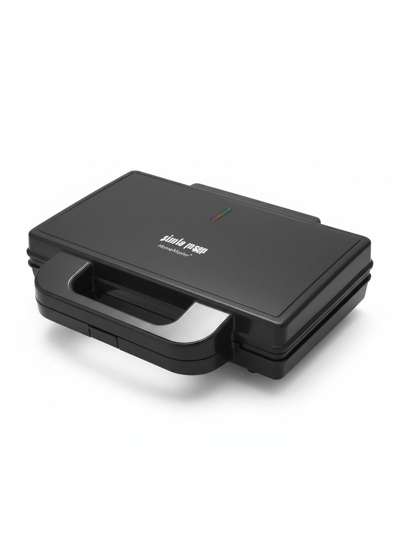 Home Master Large Sandwich Grill & Maker, 1800 Watts, Non-Stick Plates, Black - HM-368 - Image 2