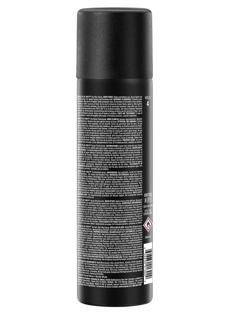 Sexy Hair SexyHair Style Play Dirty Dry Wax Spray | Body and Dimension | Helps Achieve Second-Day Look | All Hair Types  - Image 3