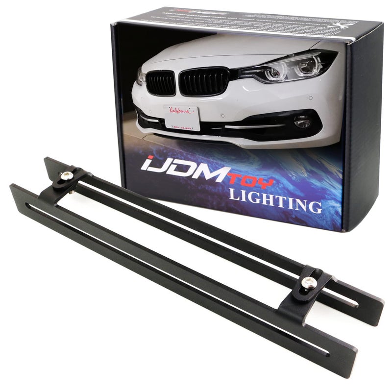 iJDMTOY Full Metal Lower Grille Mesh AnchorLock License Plate Mounting Bracket Relocation Kit Compatible with 20122018 BMW F30 Sedan 3 Series 20142020 BMW F32 4 Series