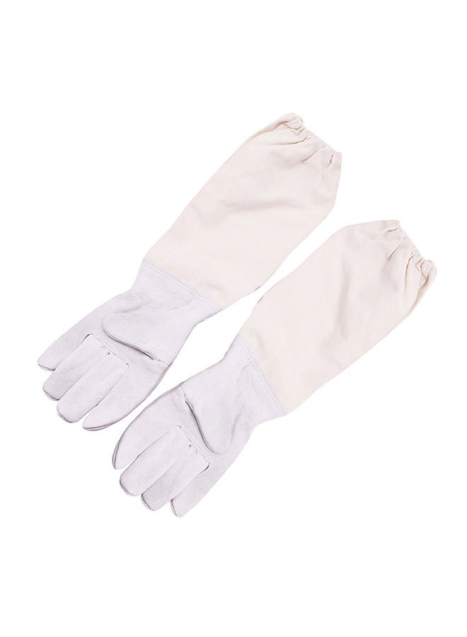 Y&D Protective Anti-slash Beekeeping Glove White 30centimeter - Image 1