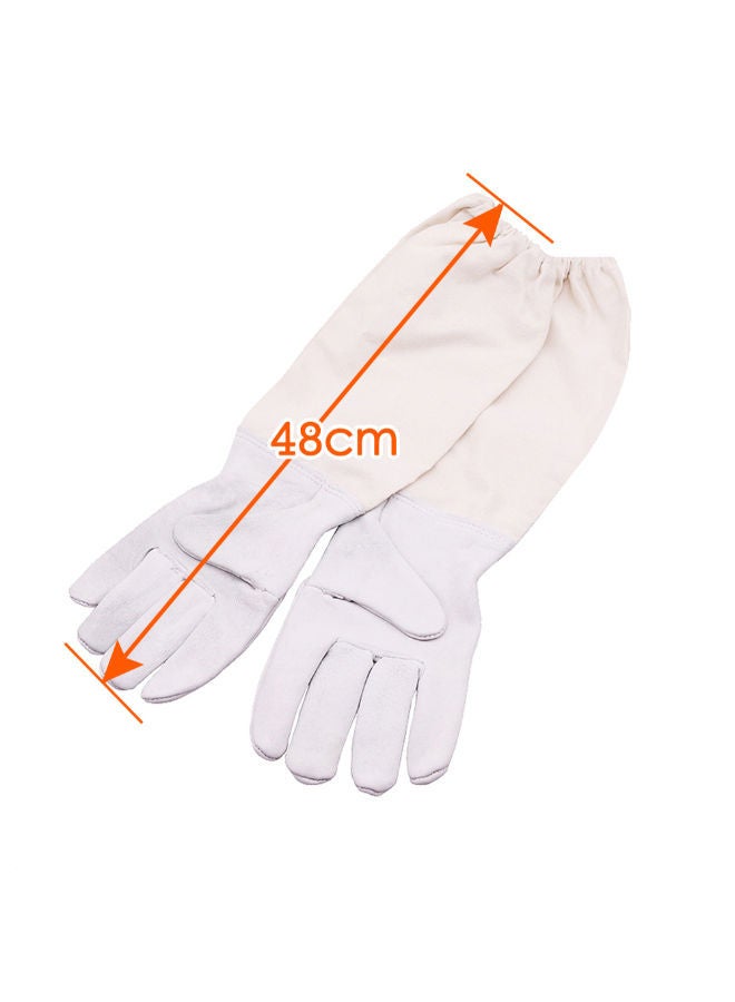 Y&D Protective Anti-slash Beekeeping Glove White 30centimeter - Image 2